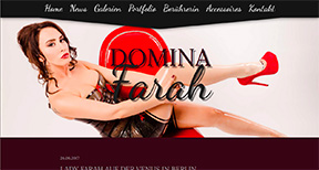 Domina Farah jetzt mit eigener Homepage