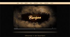 Webseite für Bizarrfabrik in Duisburg Webseite für Bizarrfabrik in Duisburg